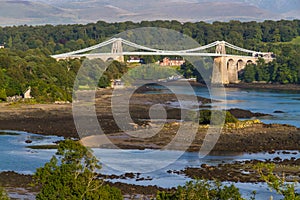 Menai Bridge, connecting Snowdonia and Anglesey